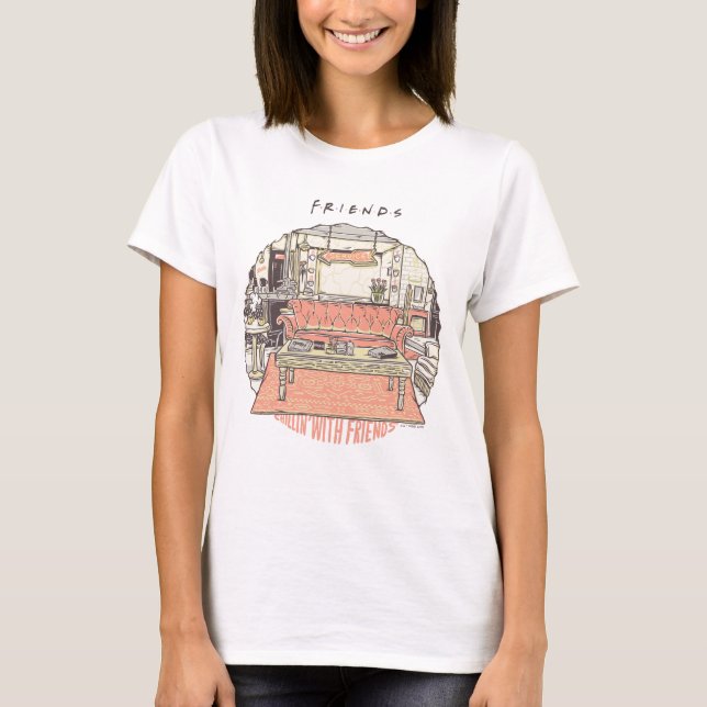 Camiseta Bate-papo com os FRIENDS™ Cartoon 2 (Frente)