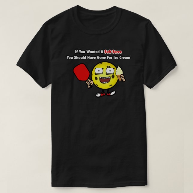 Camiseta Batebol De Pickleball Vanilla Soft Serve Bola Amar (Frente do Design)