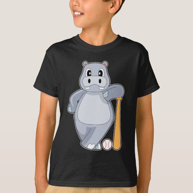 Camiseta Batedeira de baseball Hippo (Frente)