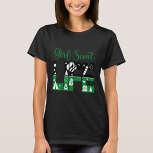 Camiseta Batedeira de Biscoito de Escoteira da Vida Preta e
