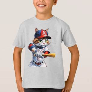 Camiseta Batedor de beisebol na liga de gatos!
