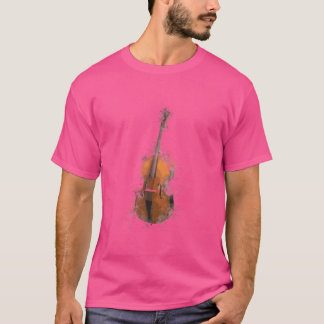 Camiseta Batedor do Bass Player UPRIGHT BASS Fita de efeito