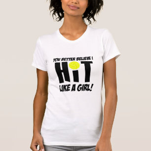 Camiseta bater como uma garota volei