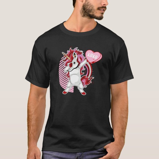 Camiseta Bater Dia de os namorados Cujo Unicorn XOXO (Frente)