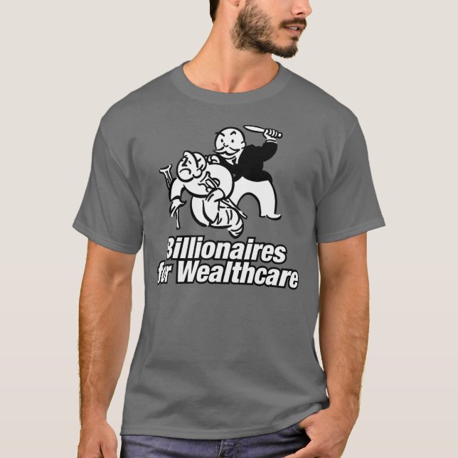 Camiseta Bater dos multimilionário (Frente)