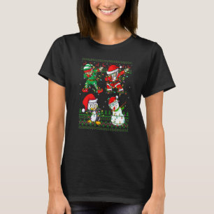 Camiseta Bater Papais noeis Elf Amigos Xmas Luzes Feias De