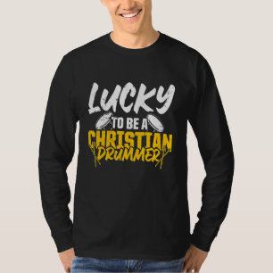 Camiseta Bateria Cristã Igreja Adoração Tocador de Bateria 