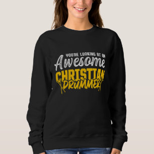 Camiseta Bateria Cristã Igreja Adoração Tocador de Bateria 