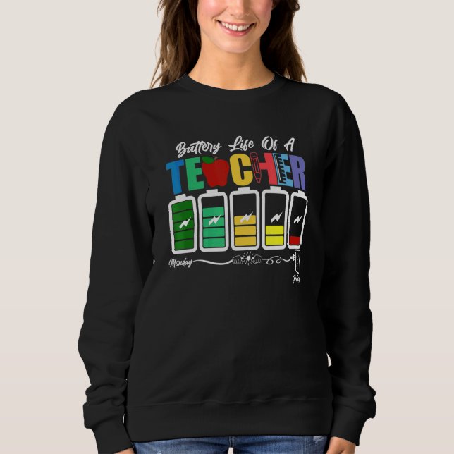 Camiseta Bateria Da Vida Um Professor De Volta à Escola  Pr (Frente)