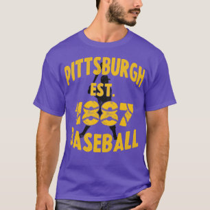 Camiseta Bateria de Baseball Est 1887 em Pittsburgh Vinta