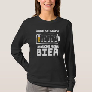 Camiseta Bateria De Cerveja Fraca Brauche Mehr Beer Men