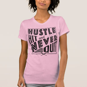 Camiseta Bateria de Hustle de Softball de Baseball e Nunca 