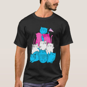 Camiseta Bateria de Sinalizador de Transgênero Prido Cat Lg