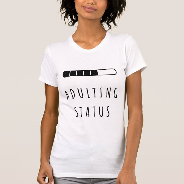 Camiseta Bateria de status de adição quase vazia (Frente)
