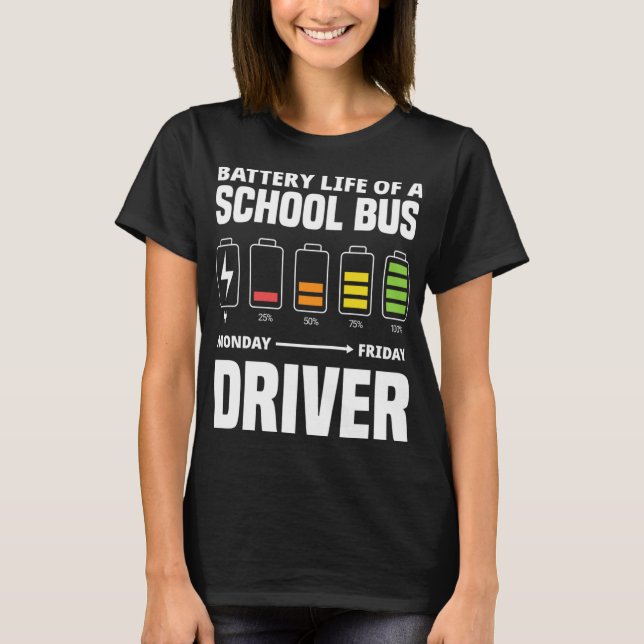 Camiseta Bateria De Um Motorista De Ônibus Engraçado Dr. (Frente)