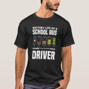 Camiseta Bateria De Um Motorista De Ônibus Escolar