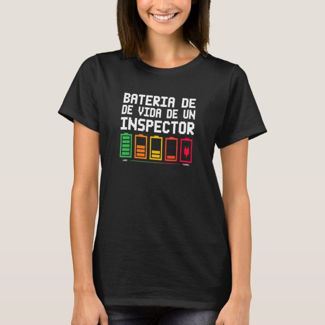 Camiseta Bateria De Vida De Um Inspetor (Frente)
