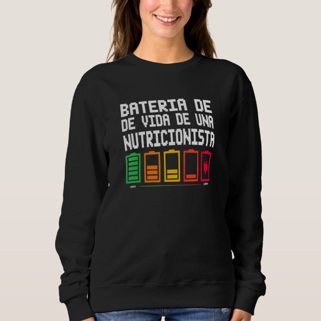 Camiseta Bateria De Vida De Uma Nutricionista (Frente)