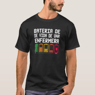 Camiseta Bateria De Vida De Una Enfermera
