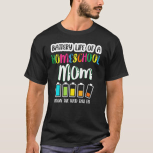Camiseta Bateria de vida na escola natal Mãe de volta à esc