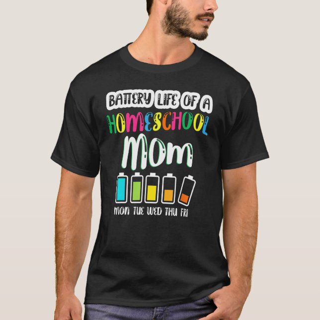 Camiseta Bateria de vida na escola natal Mãe de volta à esc (Frente)