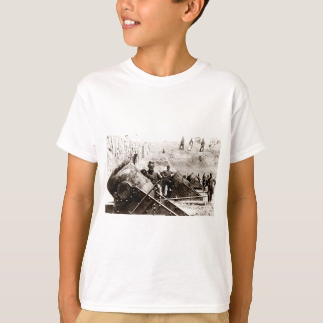 Camiseta Bateria do almofariz da guerra civil em Yorktown (Frente)