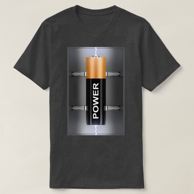 Camiseta Bateria elétrica (Frente do Design)