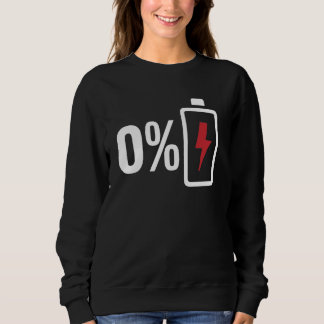 Camiseta Bateria engraçada 0 Fadiga esgotada e muito cansad