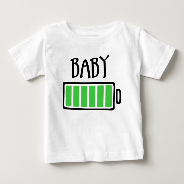 Camiseta Bateria Esgotada – Bebê (Frente)