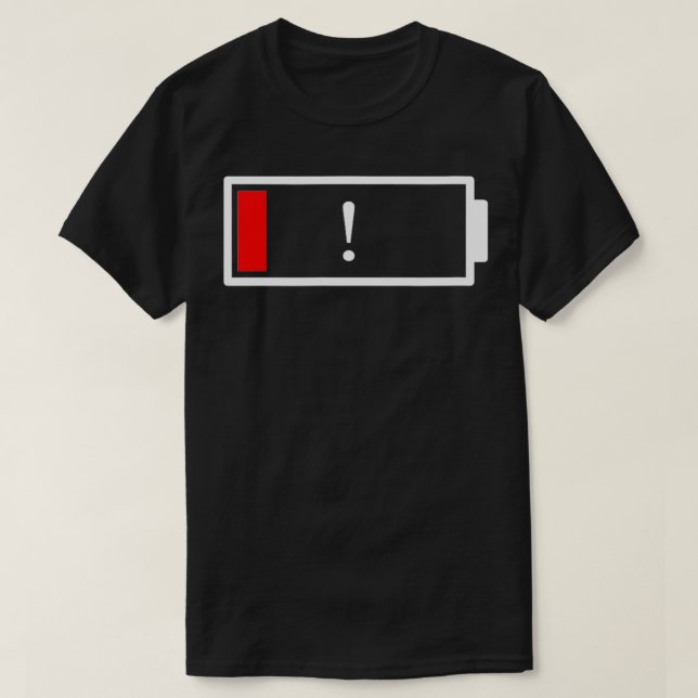 Camiseta Bateria fraca (Frente do Design)