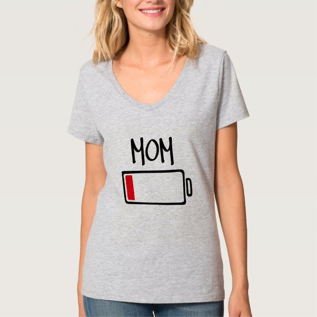Camiseta Bateria Fraca – Mãe (Frente)