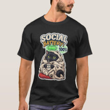 Bateria Social 100% Carregada Gato Preto