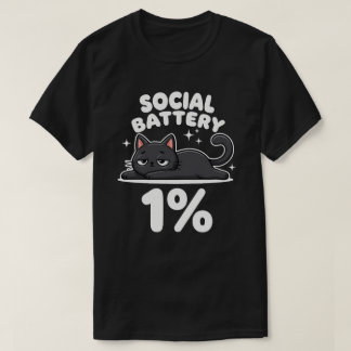Camiseta Bateria Social 1% | Gata Preta Engraçada | Eu Intr