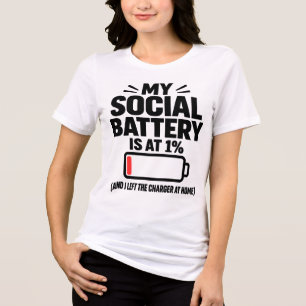 Camiseta Bateria Social a 1% Introvertido Engraçado