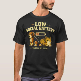 Camiseta Bateria Social Baixa Cachorro Engraçado e Gato Int