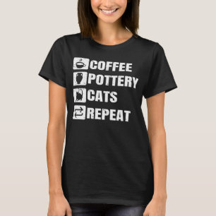 Camiseta Baterias de café repetem cerâmica cerâmica cerâmic