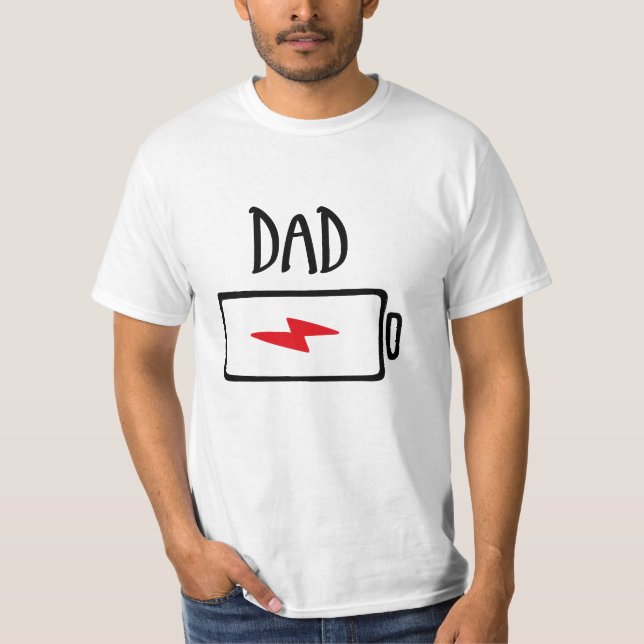 Camiseta Baterias Esgotadas – Papai (Frente)