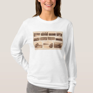 Camiseta Baterias, redoubts, construção, canal, ponte