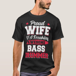 Camiseta Baterista Batendo Esposa de Baterista