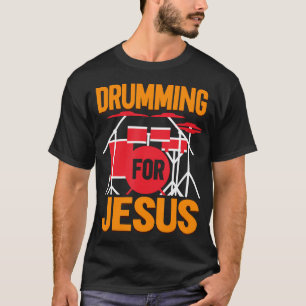 Camiseta Baterista Cristão Jesus Bateria Percussão
