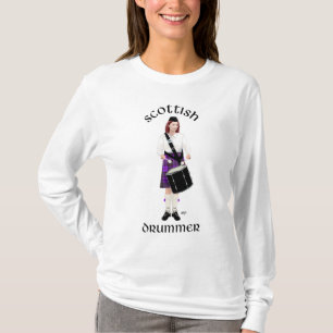 Camiseta Baterista Escocês - Kilt Roxo