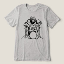 Baterista Gorila Poderoso Tocando Kit de Bateria C