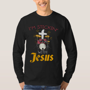 Camiseta Bateristas de Rock Cristão Impressão Ficar Com Je
