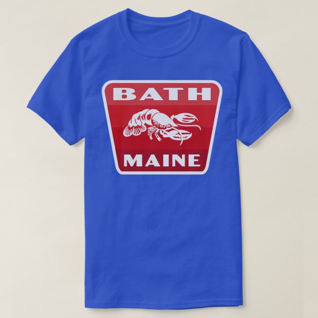 Camiseta Bath Maine - Crachá Vermelho (Frente do Design)