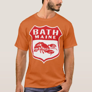 Camiseta Bath Maine Retro Shield Red