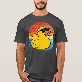 Camiseta Bath Toy Duckie Cute Ducky Óculos de sol Legal Ret