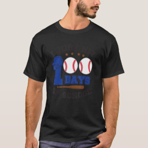 Camiseta Bati em 100 dias com beisebol feliz 100 dia de Sc
