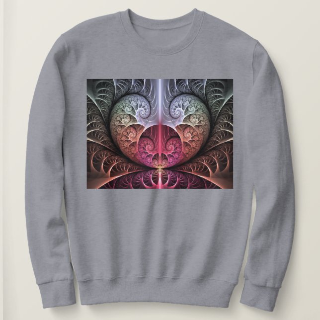 Camiseta Batida cardíaca, Abstrato Surreal Fantasy Arte Fra (Frente do Design)