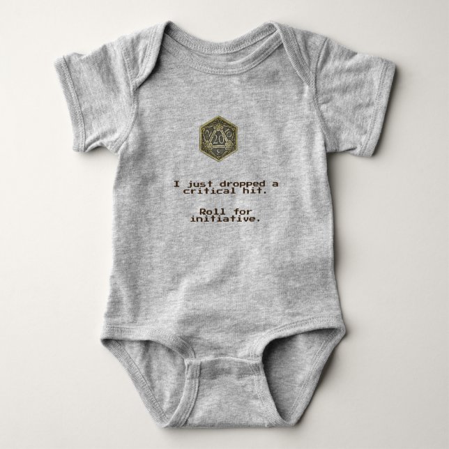 Camiseta Batida crítica de DnD.  D20 (Frente)