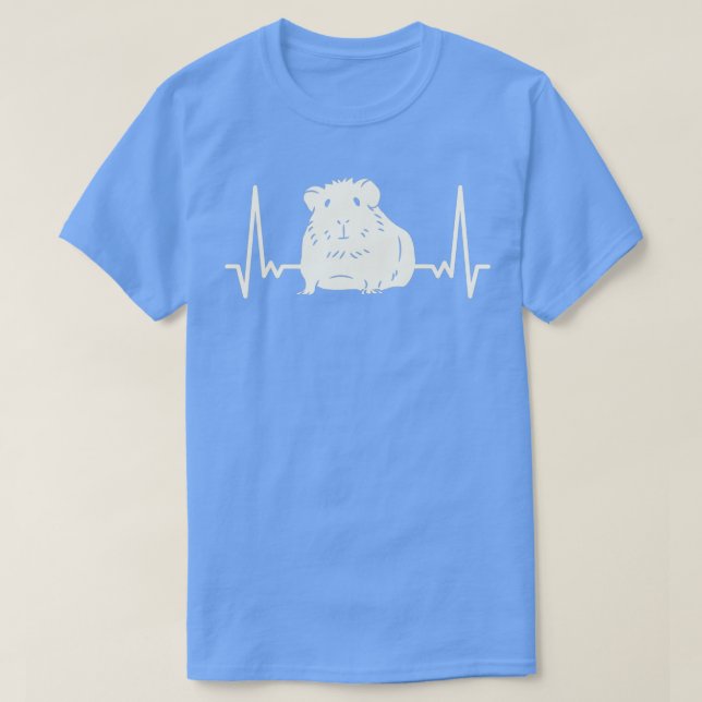 Camiseta Batida de coração Guiné Pig (Frente do Design)